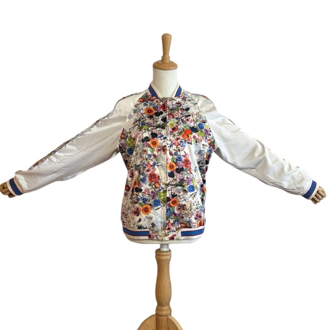 【AVIE】 フラワープリント スカジャン