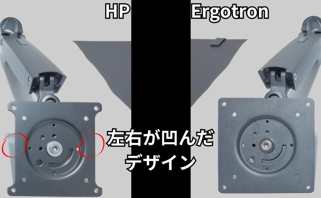 エルゴトロン LX モニターアーム OEM HP製 ブラック 補助プレートおまけ