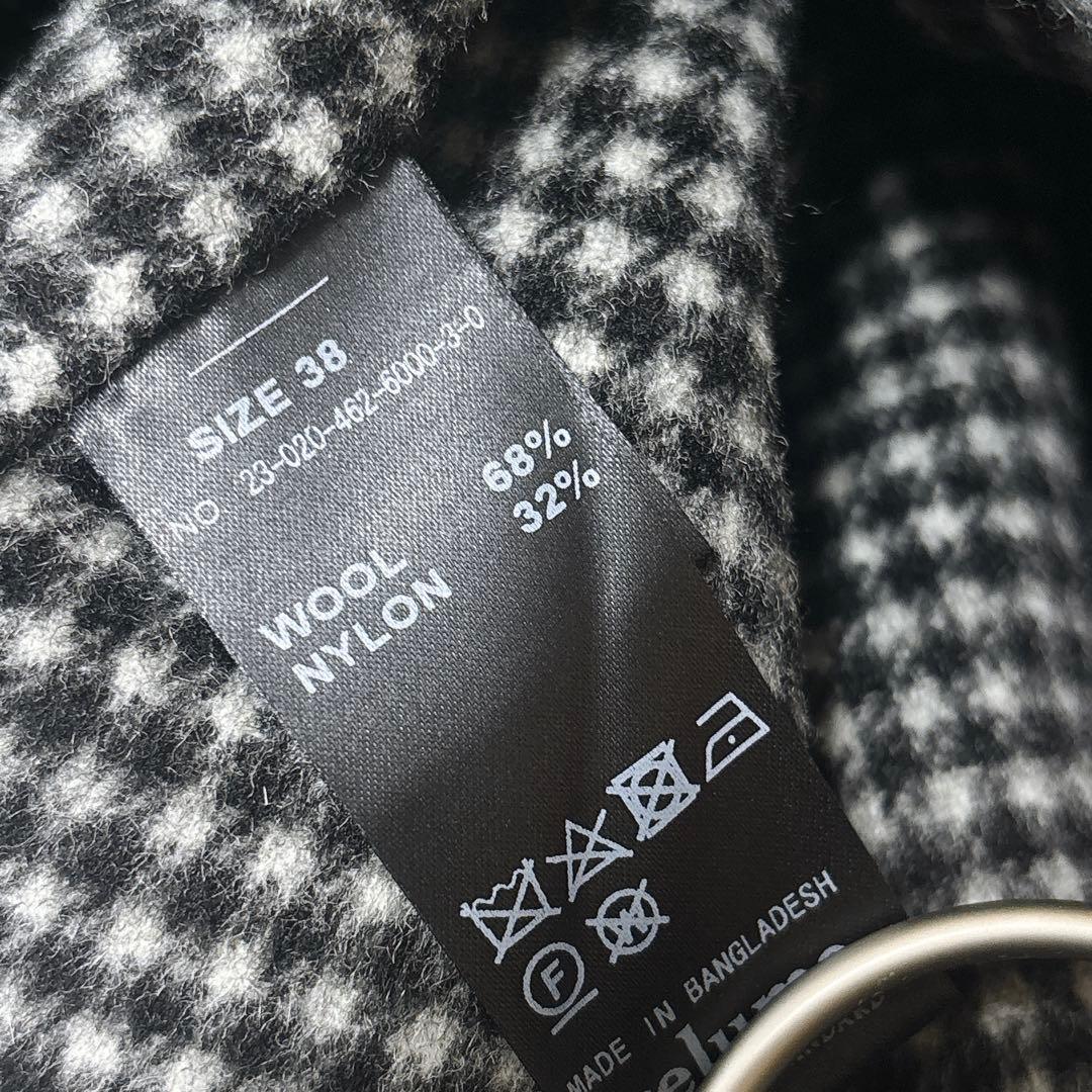 極美品 レリューム 23AW ゆったり ウールナイロンリバージャケット 千鳥柄