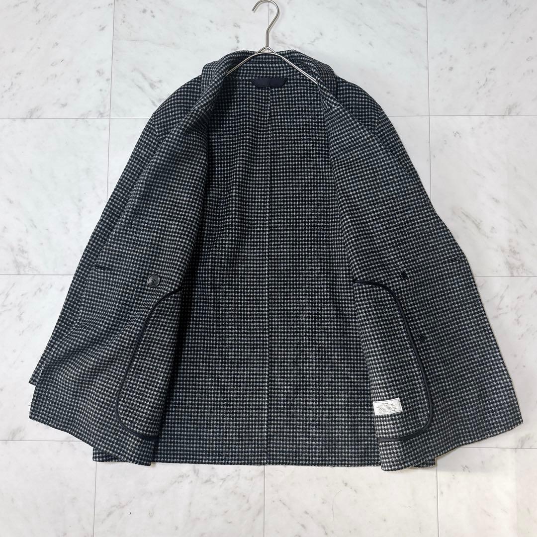 極美品 レリューム 23AW ゆったり ウールナイロンリバージャケット 千鳥柄