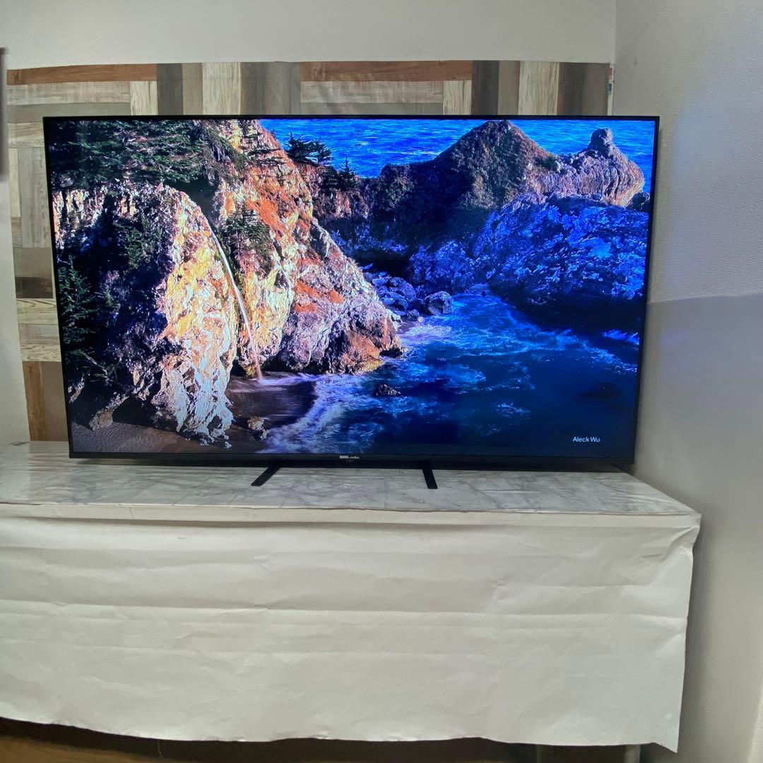 即日受渡❣️全国送料込 4年前購入DMM65インチ4K液晶ディスプレイスピーカー付