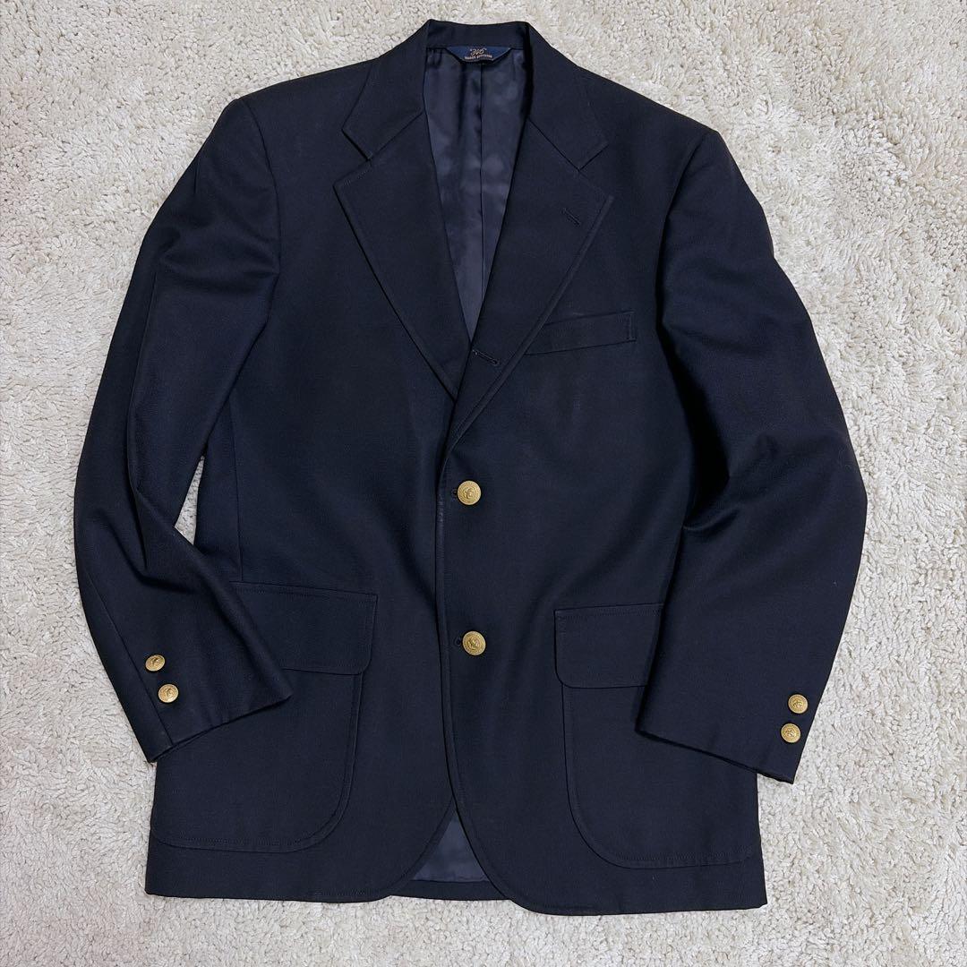 【極美品】ブルックスブラザーズ 346 紺ブレ 金ボタン 3ボタン 段返し 3B