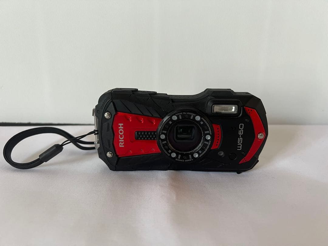 RICOH WG-60 コンパクトデジタルカメラ 黒/赤