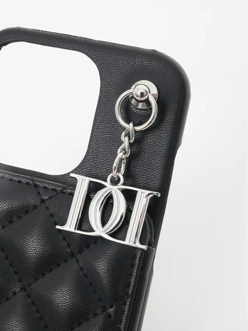 キルティングミラーDDチャームiPhoneケース iPhone17 ピンク 17