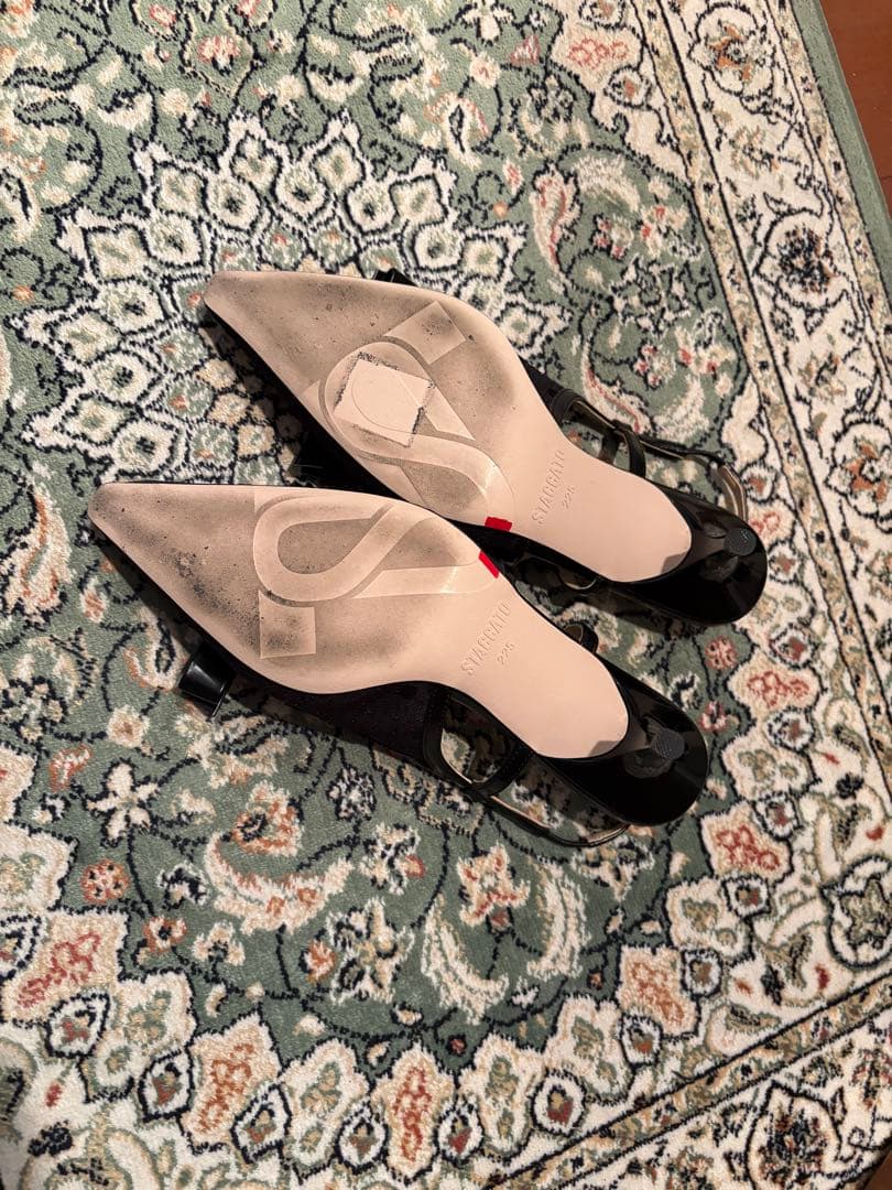 STACCATO ドットヌーディーバックスリングパンプス