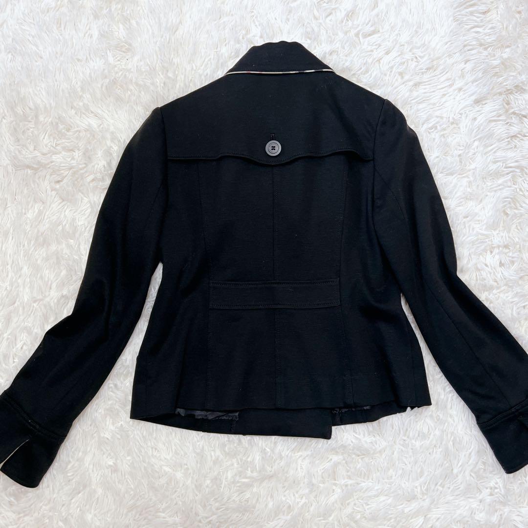 《美品》バーバリー フォーマル ジャケット ブレザー 黒 150 ノバチェック