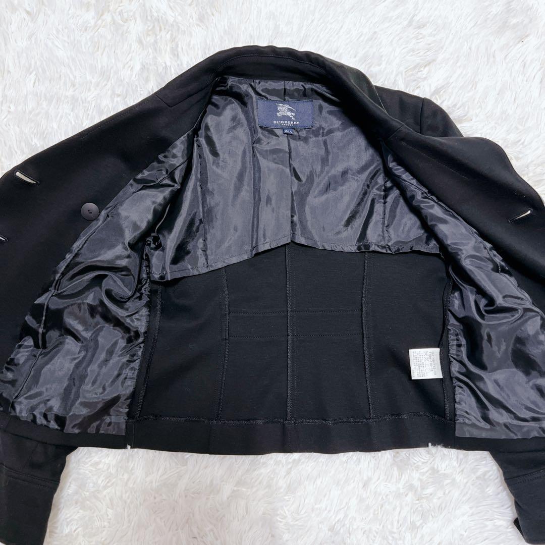 《美品》バーバリー フォーマル ジャケット ブレザー 黒 150 ノバチェック