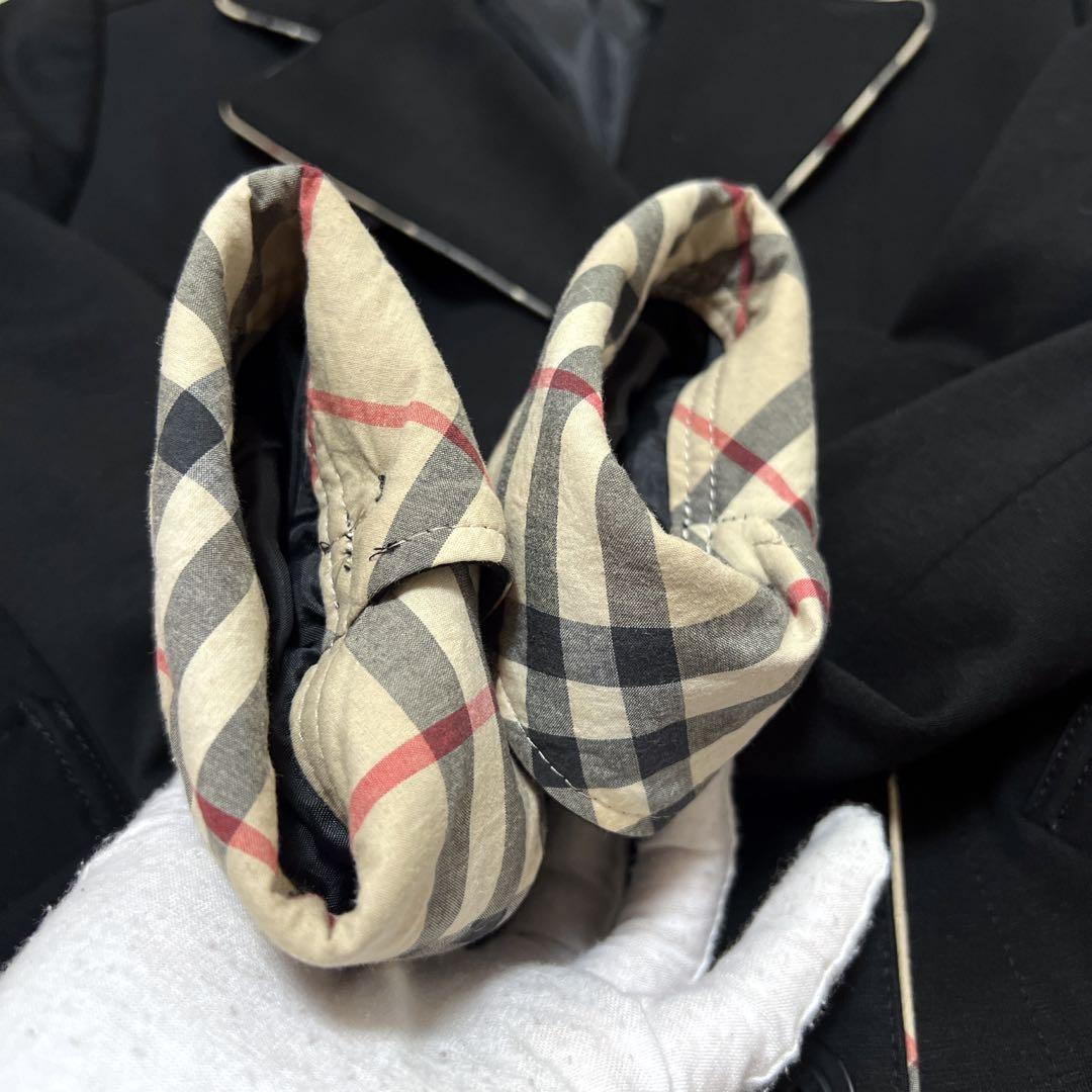 《美品》バーバリー フォーマル ジャケット ブレザー 黒 150 ノバチェック