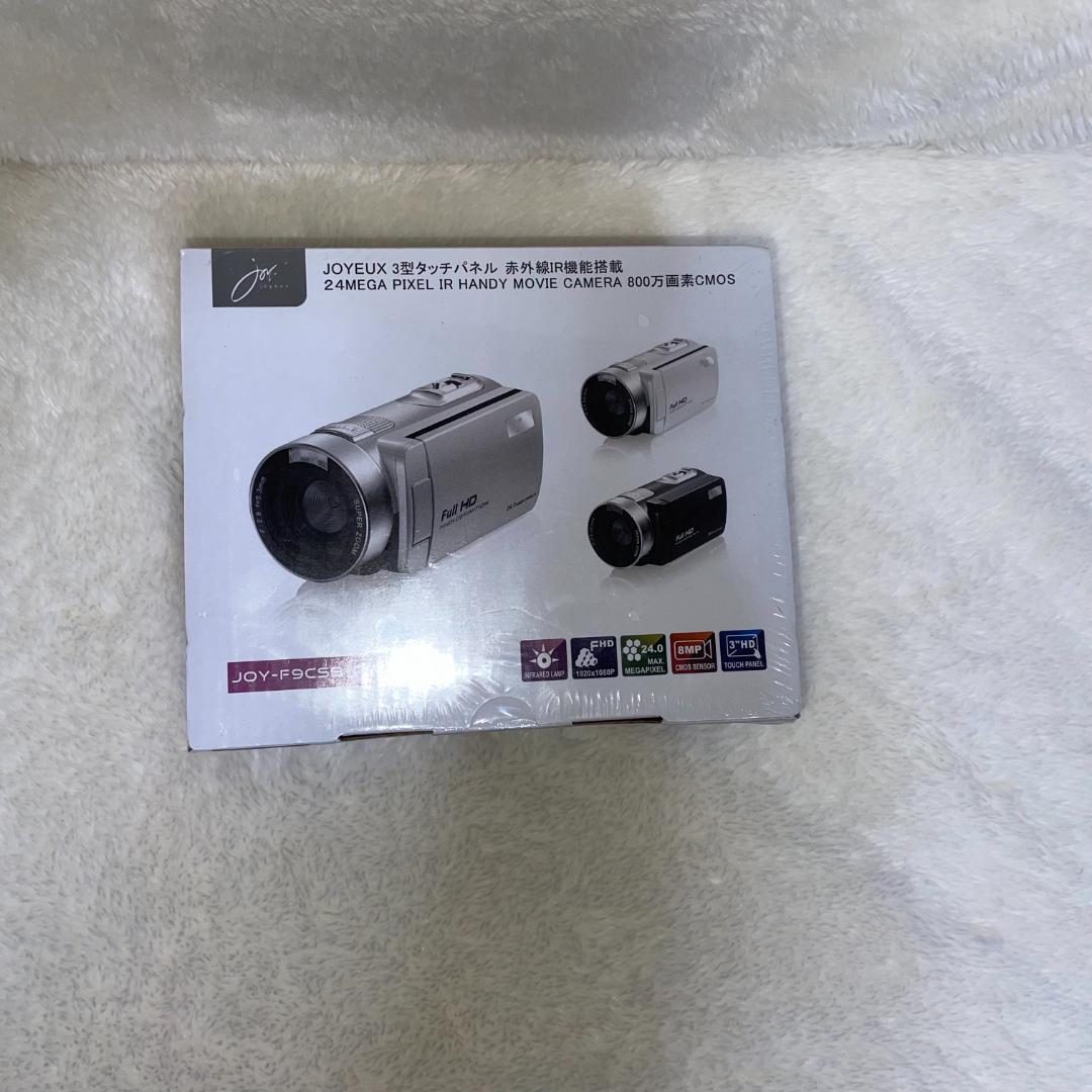 【新品・多機能】JOYEUX IR機能搭載 ハンディビデオカメラ 24MP　黒色