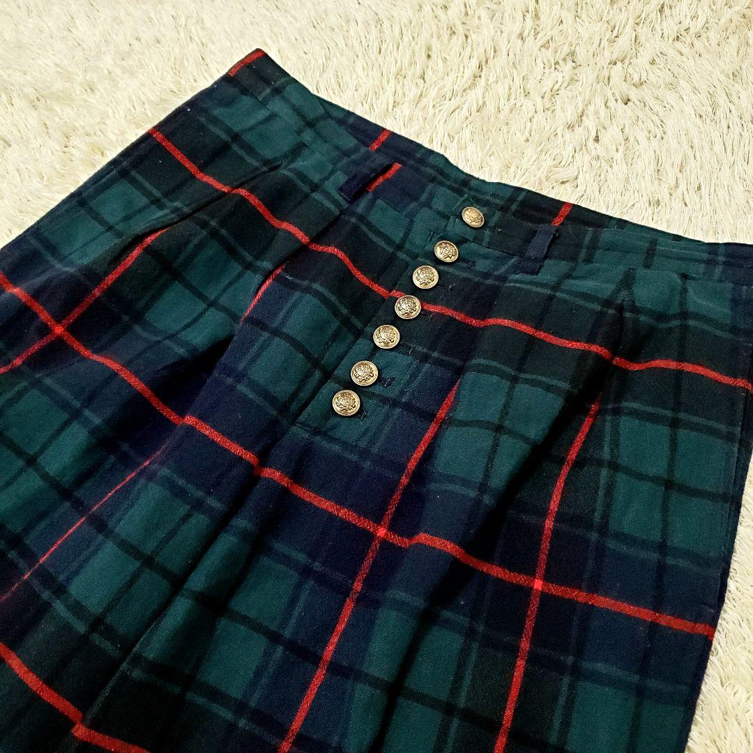 美品✨トリココムデギャルソン　チェックパンツ　7連　金ボタン　山本様