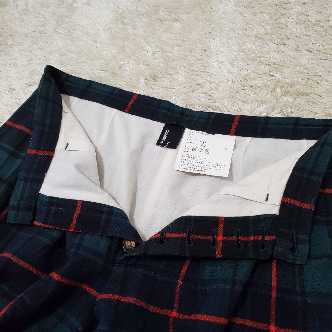 美品✨トリココムデギャルソン　チェックパンツ　7連　金ボタン　山本様