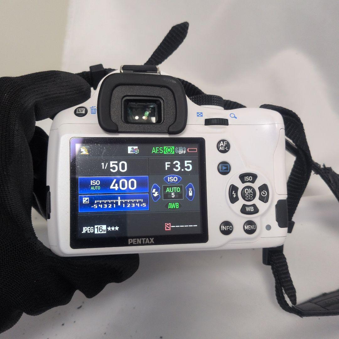 D*7様 デジタル一眼レフカメラ　ペンタックス K50 ホワイト レンズ付き 1
