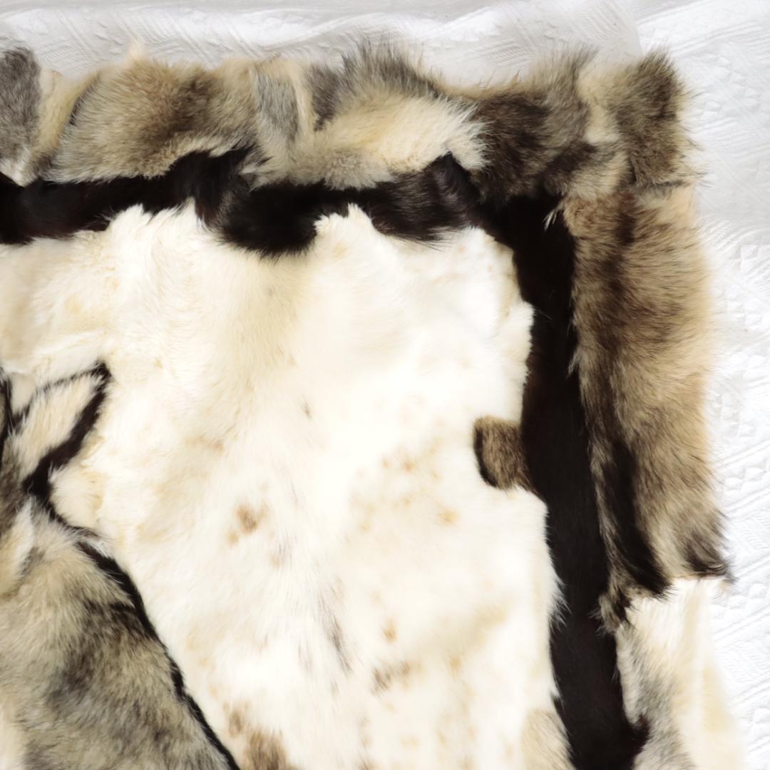 オーストラリア製　高級リアルファー　ムートンマット　ラグ　パッチワークカンガルー