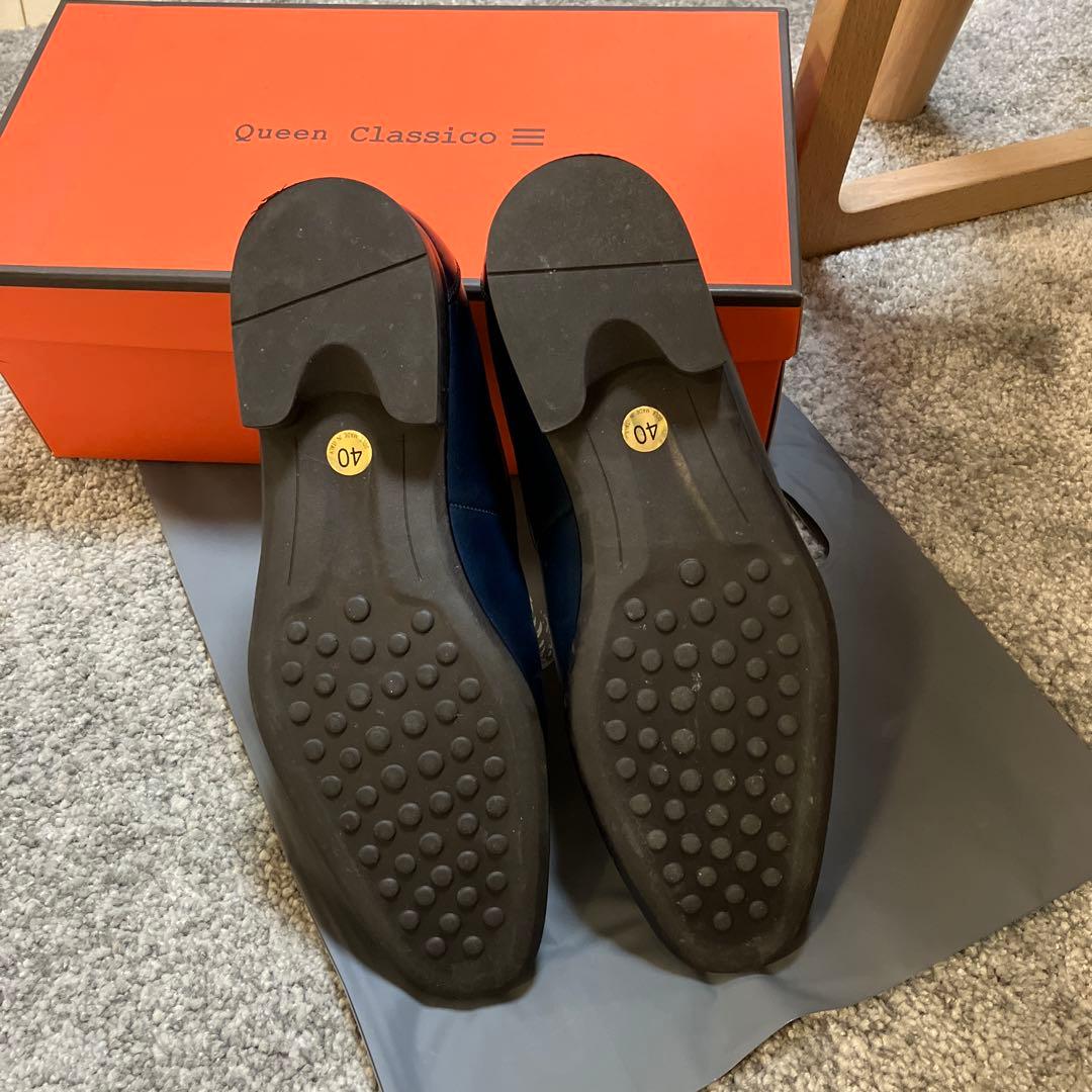 Queen Classico 紺色ビジネスシューズ40