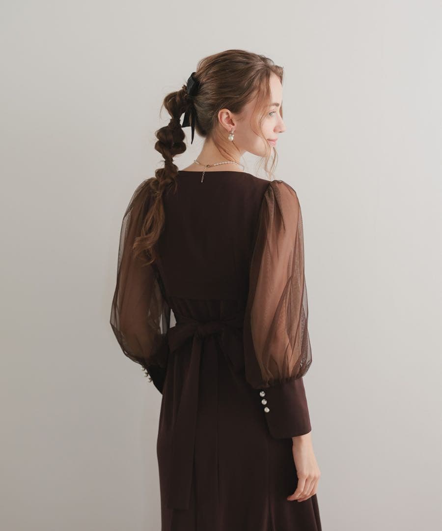 1★新品タグ付き★ドリードール　クロスデザインドレス　2wayドレス　パールM