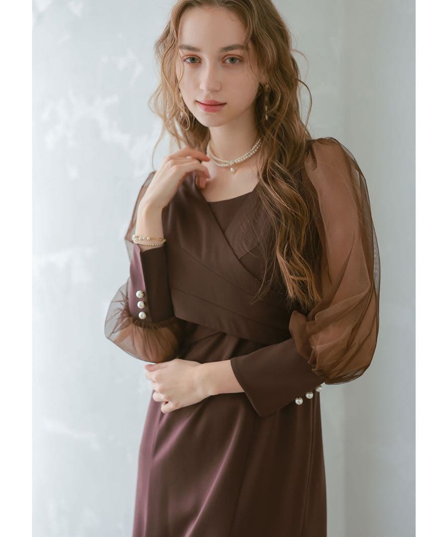 1★新品タグ付き★ドリードール　クロスデザインドレス　2wayドレス　パールM