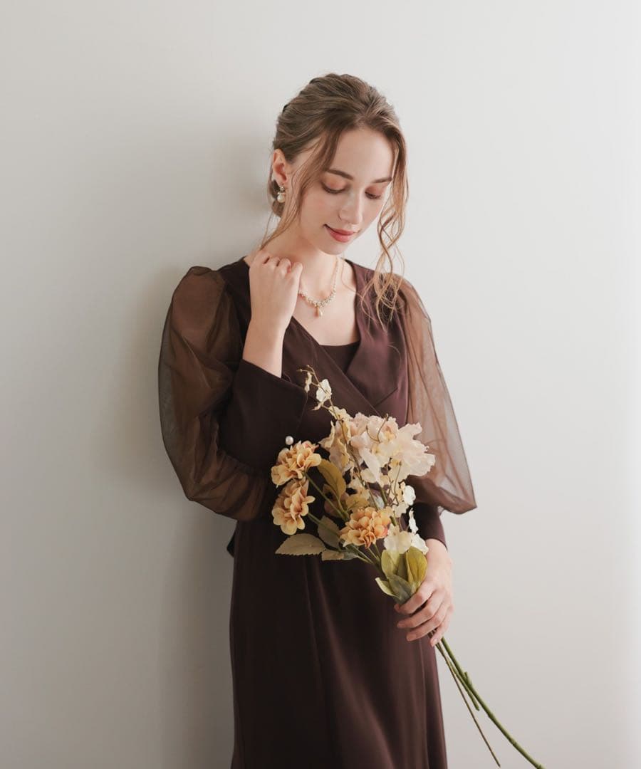 1★新品タグ付き★ドリードール　クロスデザインドレス　2wayドレス　パールM