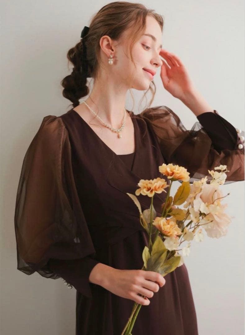 1★新品タグ付き★ドリードール　クロスデザインドレス　2wayドレス　パールM