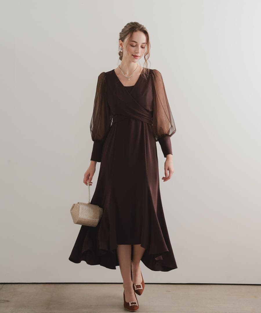 1★新品タグ付き★ドリードール　クロスデザインドレス　2wayドレス　パールM