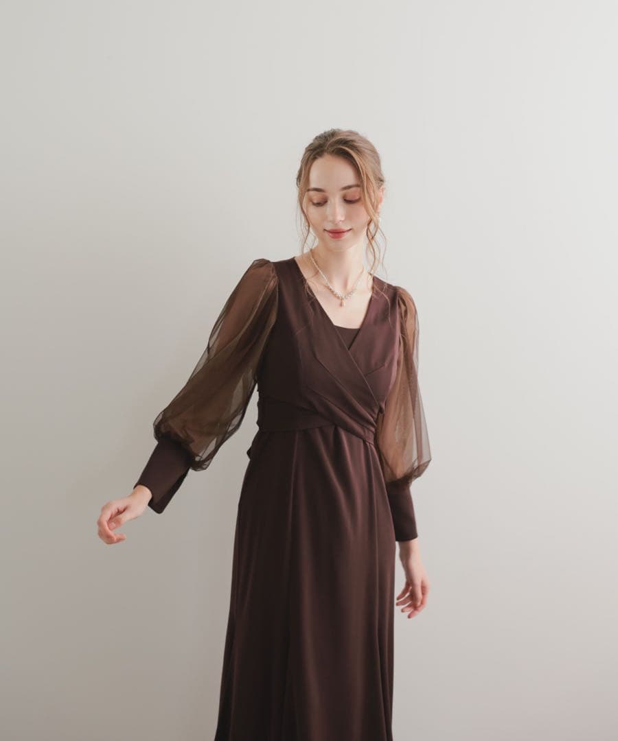 1★新品タグ付き★ドリードール　クロスデザインドレス　2wayドレス　パールM