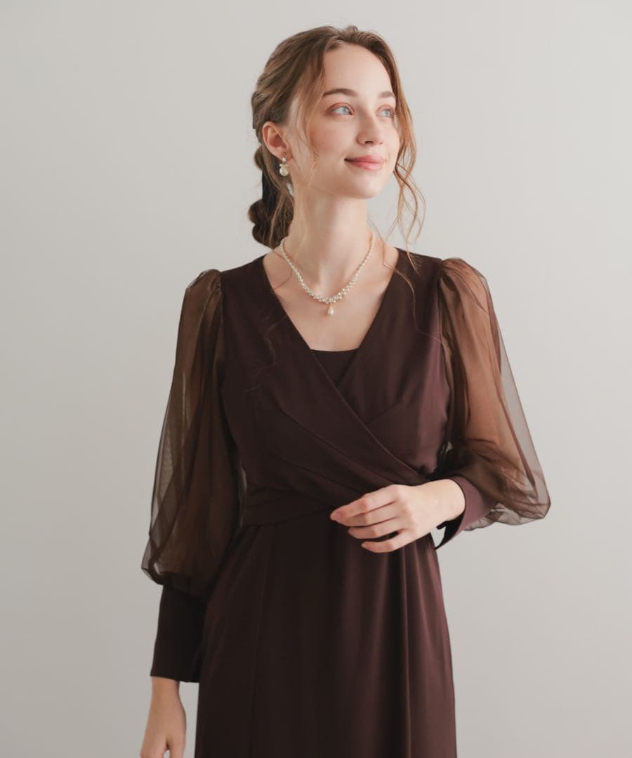 1★新品タグ付き★ドリードール　クロスデザインドレス　2wayドレス　パールM