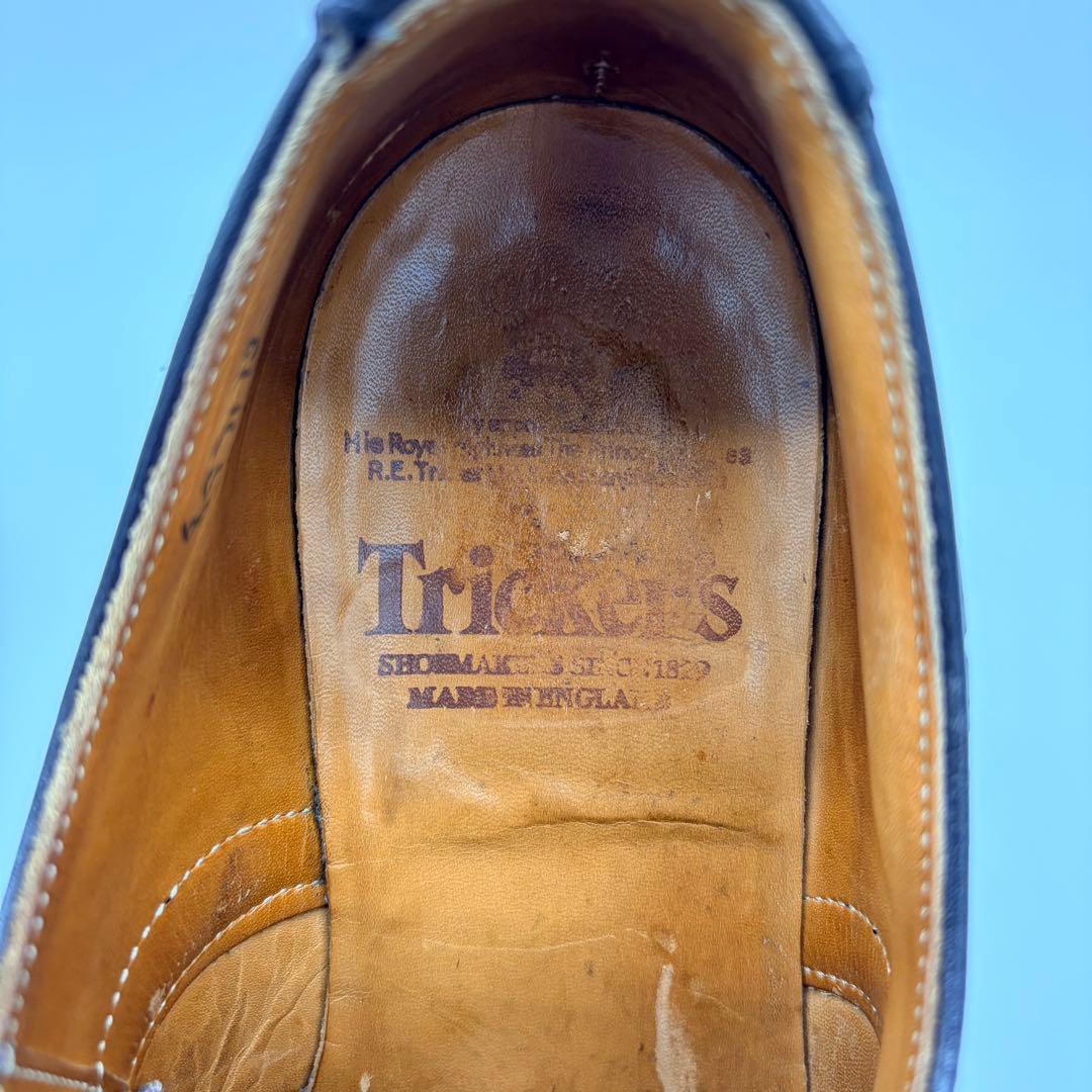 Tricker’s トリッカーズ バートン UK7 ブラック 外羽根 革靴