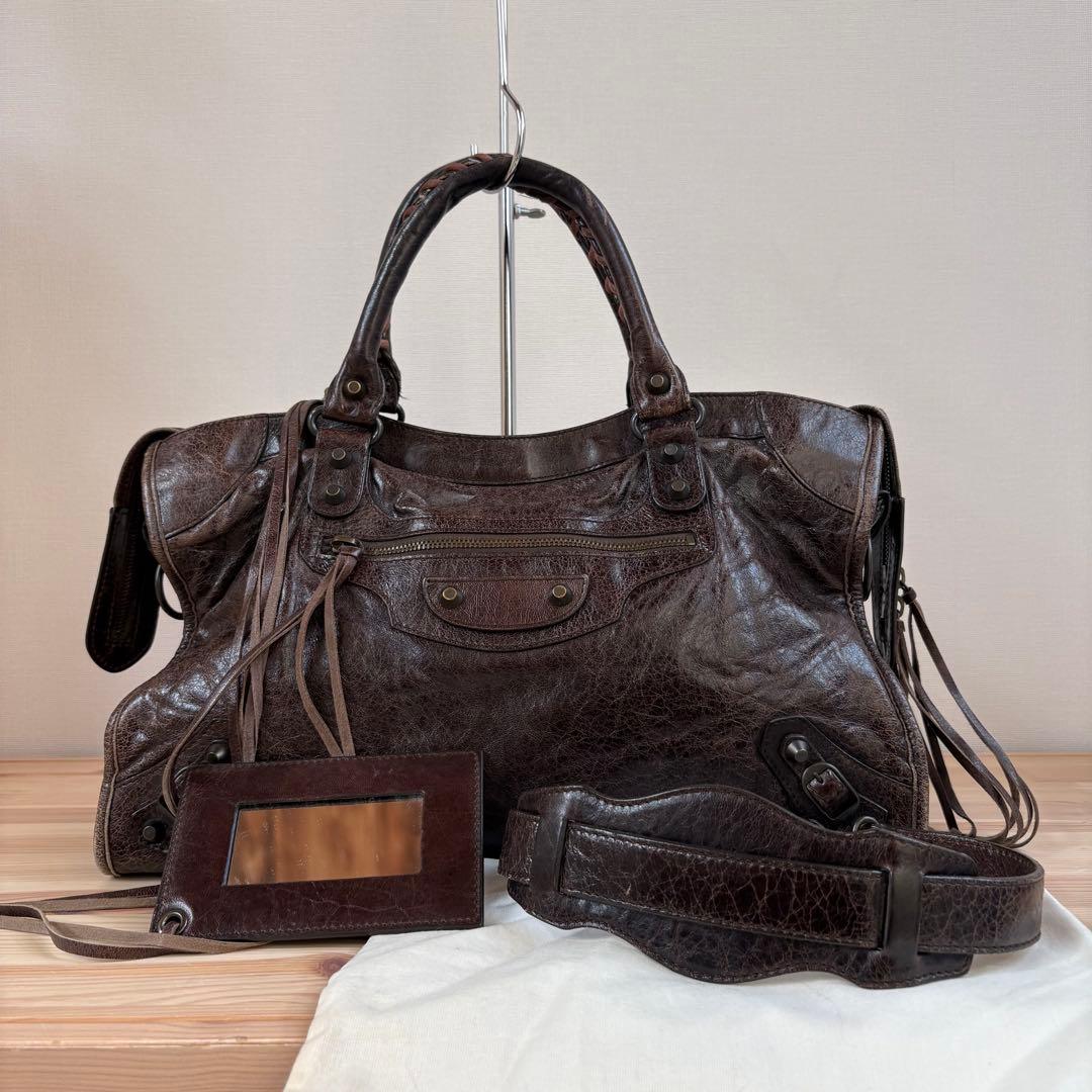 BALENCIAGA The City 115748 2way Bag ブラウン