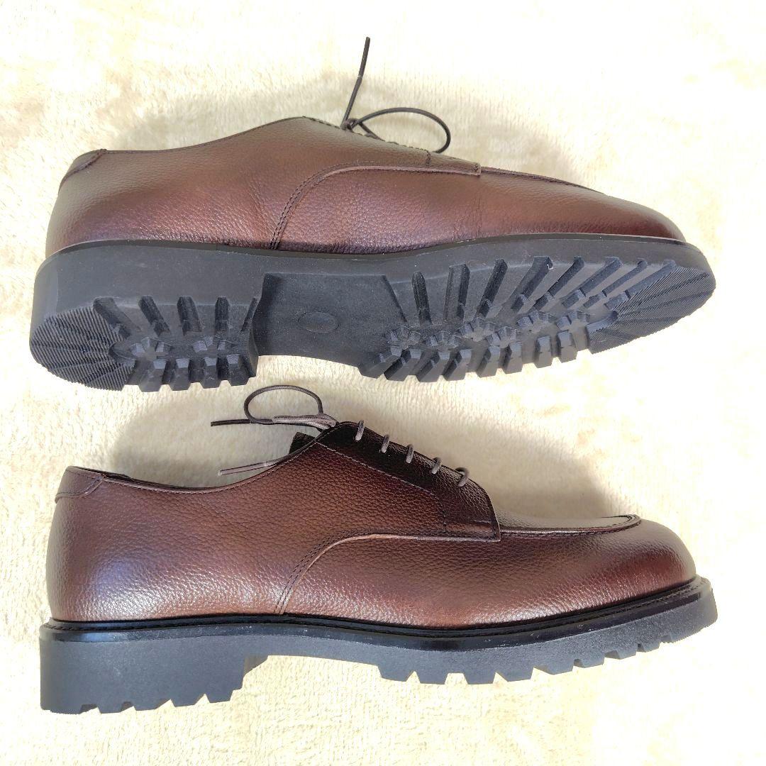 未使用級 B:MING by BEAMS Uチップ シューズ　ビジネス ブラウン