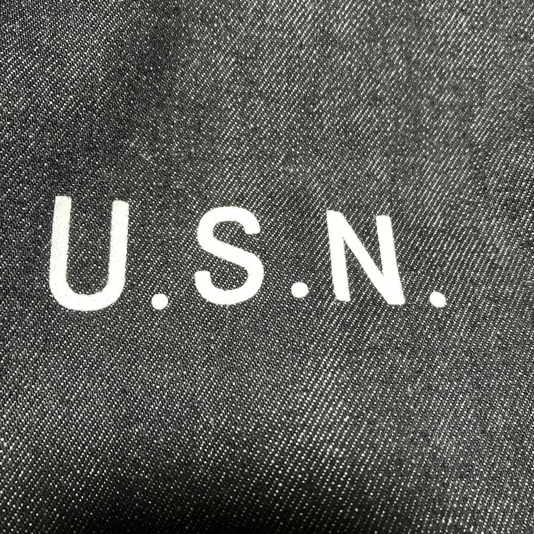 HOUSTON N-1 デニム　ダウン　デッキジャケット　黒　サイズ　XL