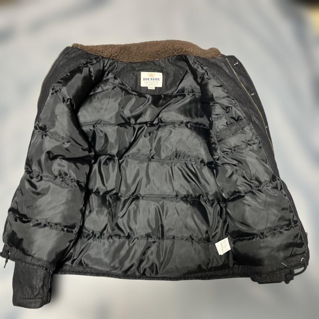 HOUSTON N-1 デニム　ダウン　デッキジャケット　黒　サイズ　XL