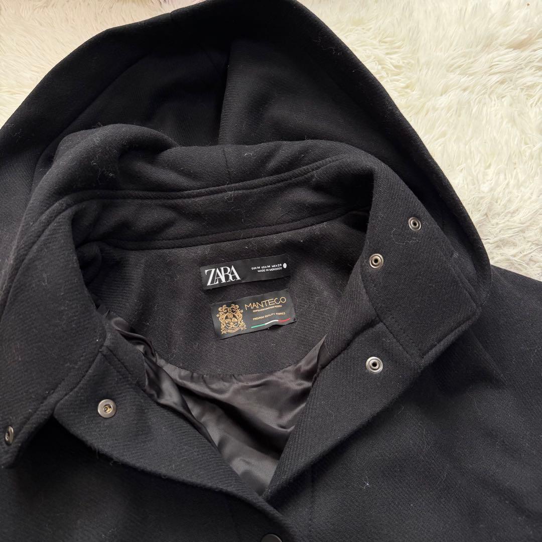 希少美品　ZARA マンテコ　ケープコート　ポンチョ　オーバーサイズ　ブラック