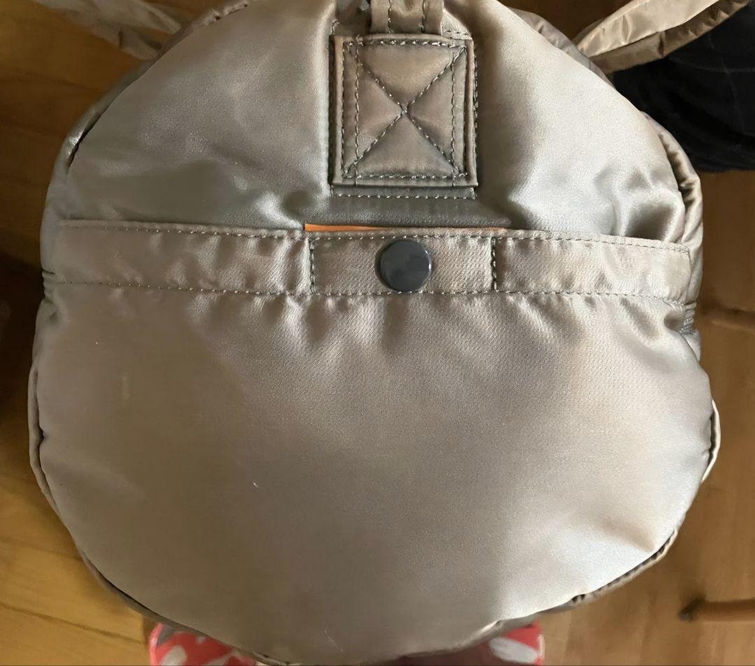 【値引】PORTER タンカー シルバーグレードラムバッグ ストラップ付