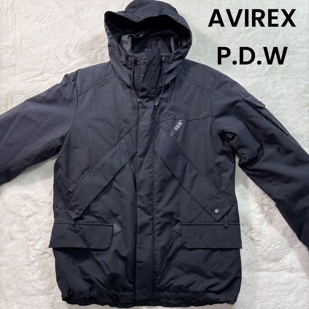 【美品】AVIREX PDW 多機能 ミリタリージャケット 2ウェイ Wジップ