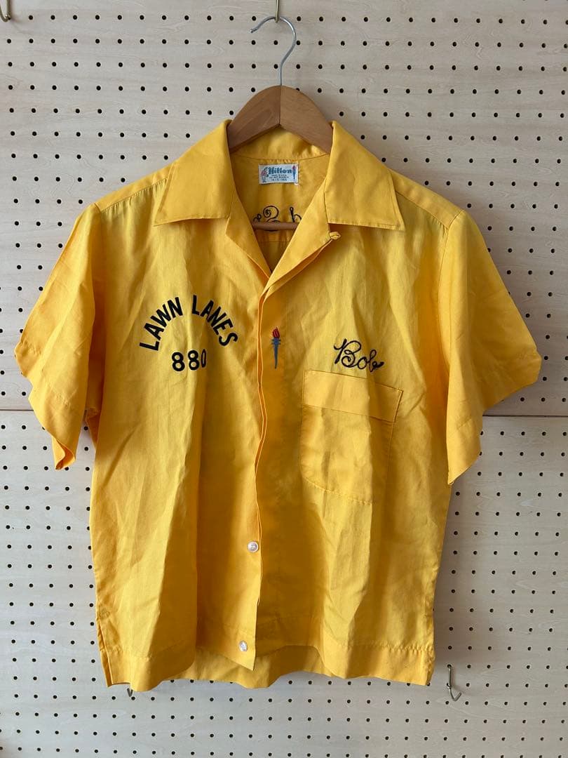 【希少・美品】Hilton ボーリングシャツ 50s USA製 ビンテージ 刺繍