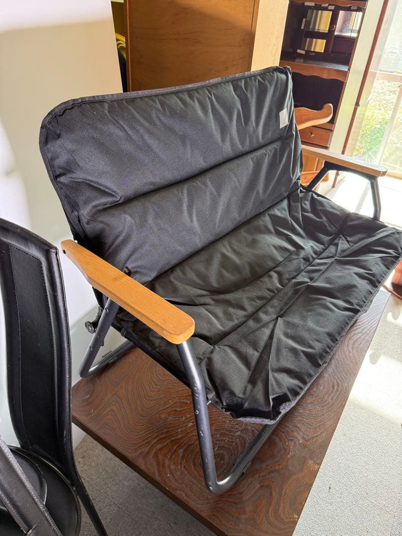 DOD グッドラックソファ ブラック 2人掛け 折りたたみチェア キャンプ