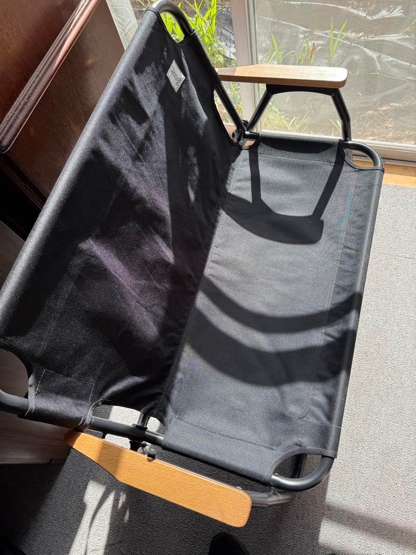 DOD グッドラックソファ ブラック 2人掛け 折りたたみチェア キャンプ