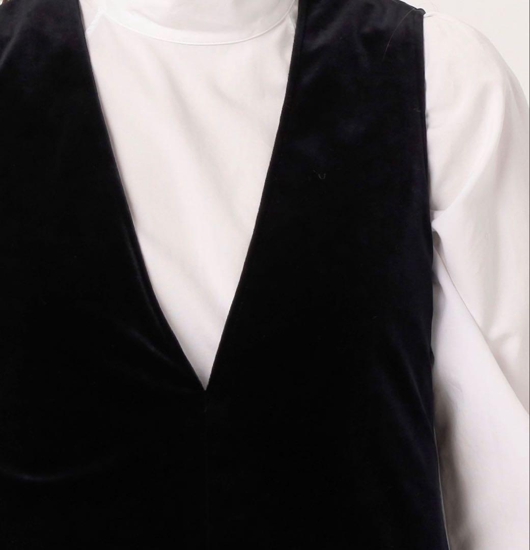 【専用】CABaN ソフトベロア Vネックロングワンピース ブラック / XS