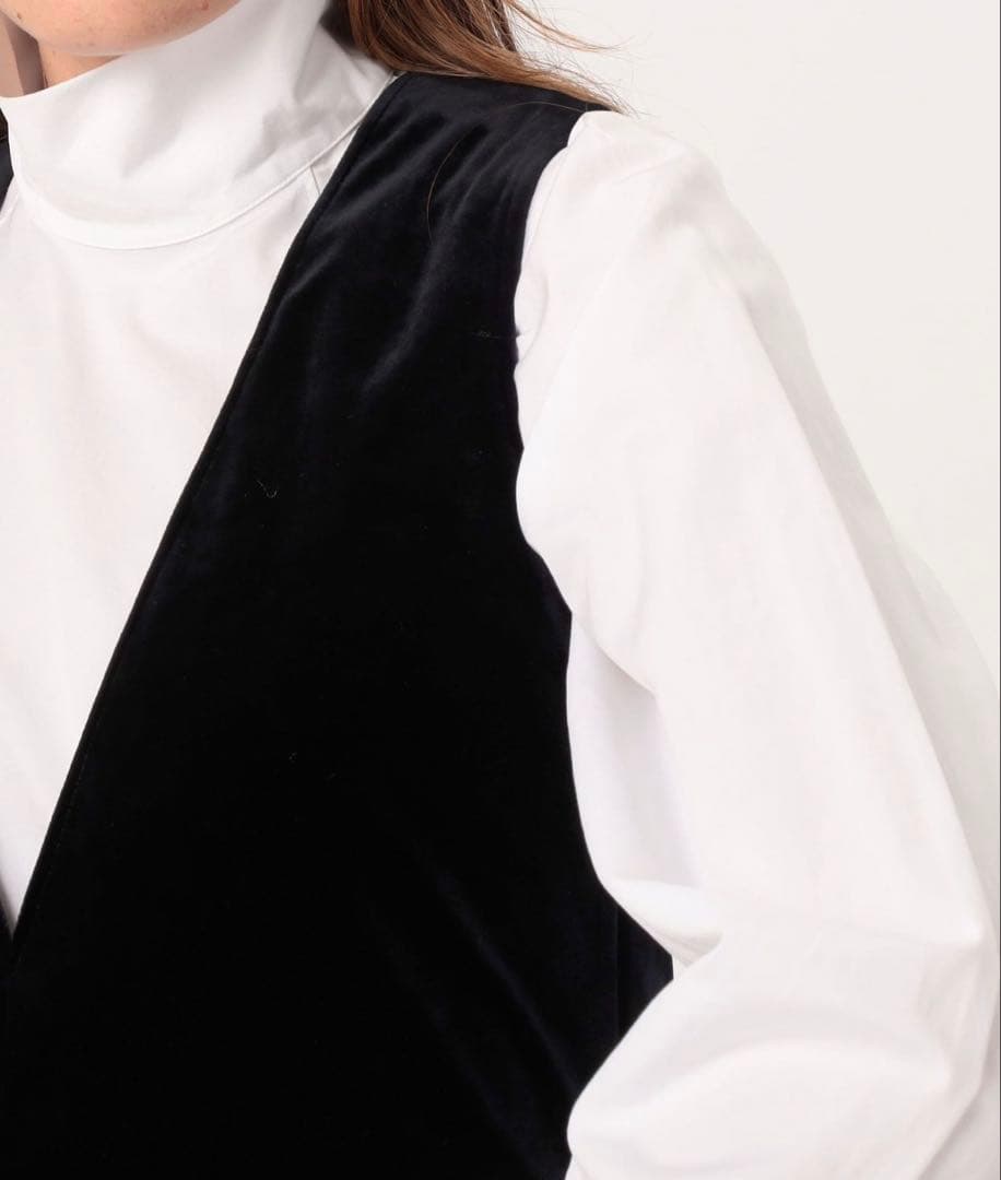 【専用】CABaN ソフトベロア Vネックロングワンピース ブラック / XS