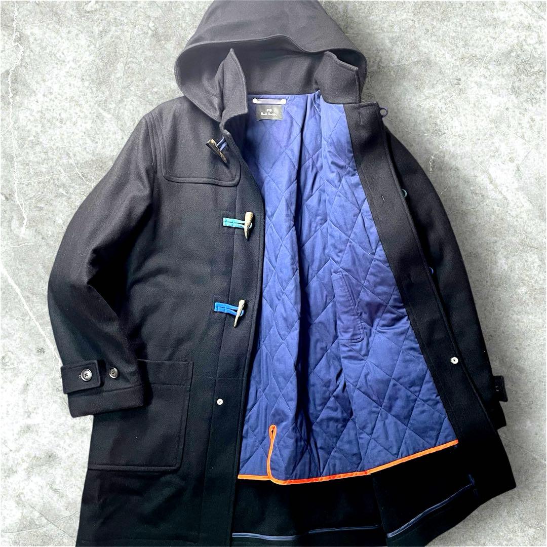 美品 カシミヤ XLポールスミス キルティング ロング ダッフル マルチカラー