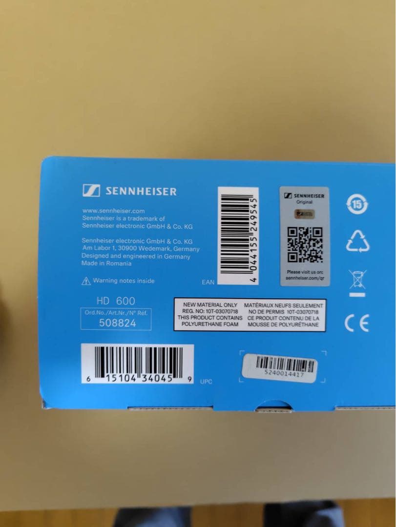 SENNHEISER HD600 ヘッドホン 純正イヤーパッド付属