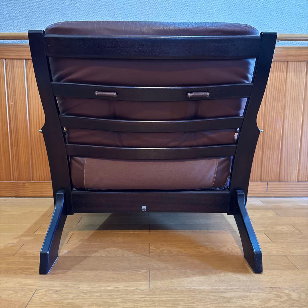 カンディハウス HOCK社 シャーフ 1人掛けソファ　マホガニー/本革　北欧