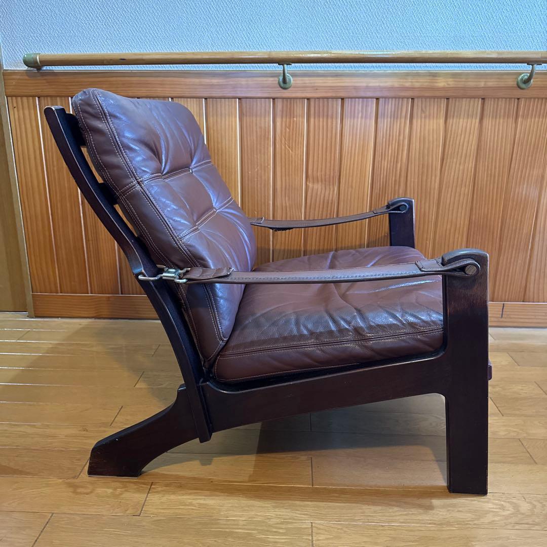 カンディハウス HOCK社 シャーフ 1人掛けソファ　マホガニー/本革　北欧