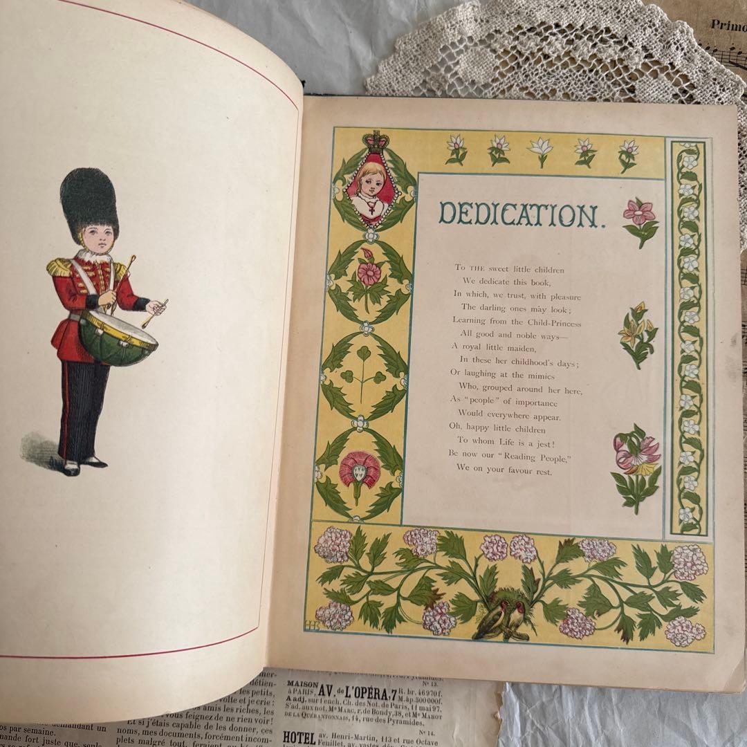 稀少1882年アンティーク美しい挿絵の絵本　洋書　古書ジャンクジャーナル児童書