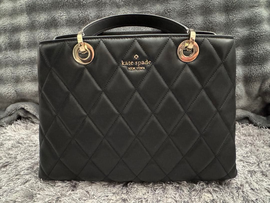 kate spade キルティング ハンドバッグ 黒