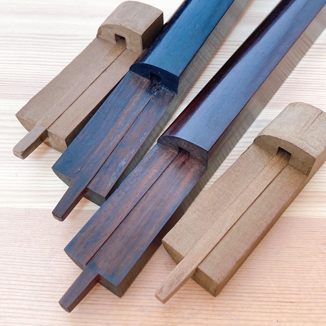 長唄三味線　舞台用　仮継有り　紅木　すぐ弾ける　糸巻き調節済み　高級細棹三味線