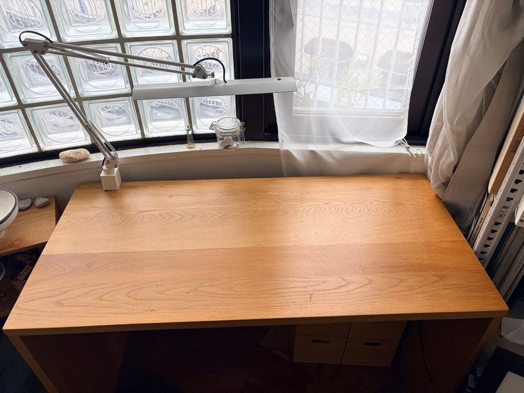 無印良品 デスク 無垢材 オーク