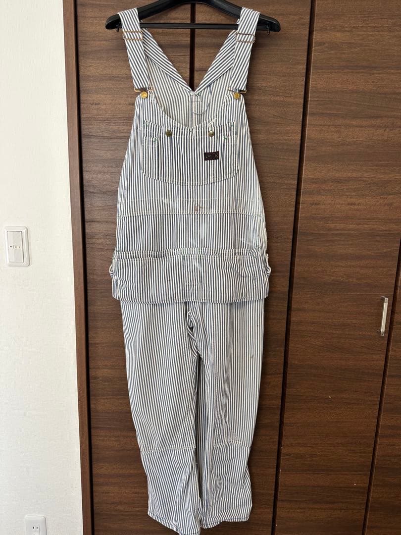中*昌様 50s BIGSMITH エプロン付き　オーバーオール ヒッコリー　ダ