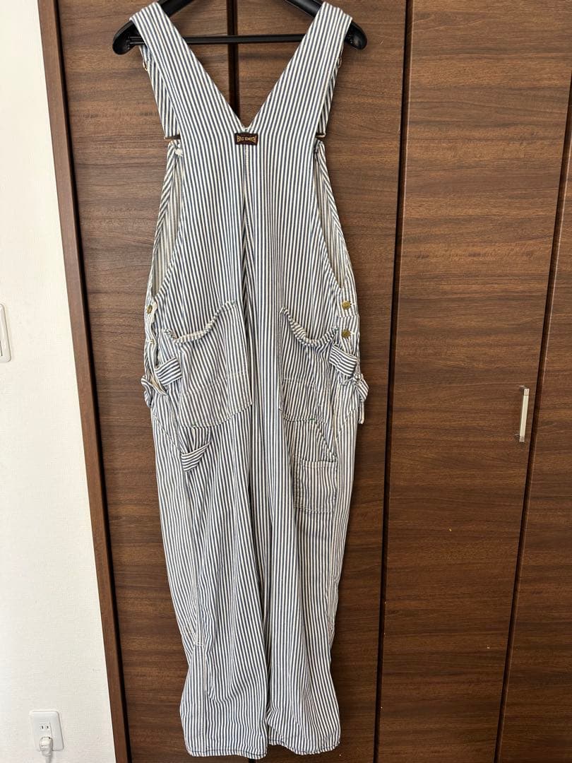 中*昌様 50s BIGSMITH エプロン付き　オーバーオール ヒッコリー　ダ