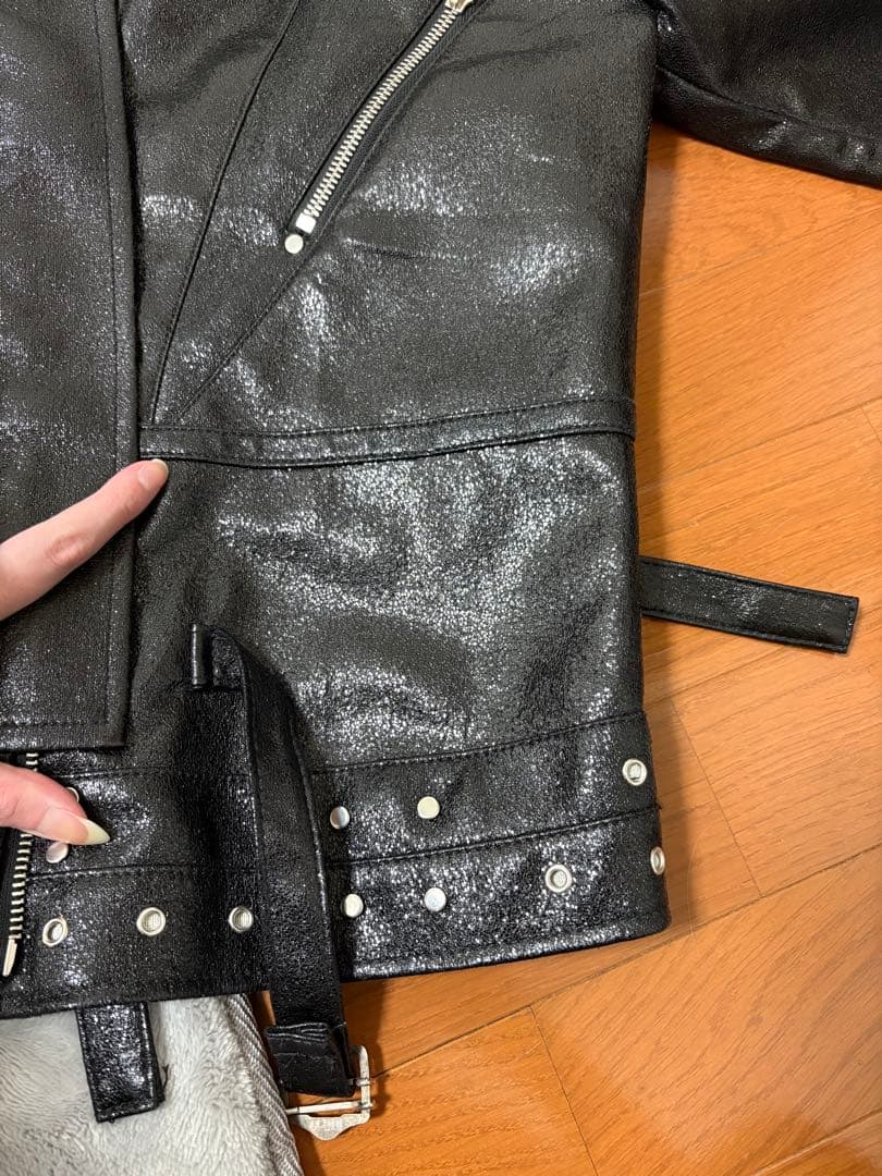 cozy worldwide leather jacket 初期モデル　ラメ