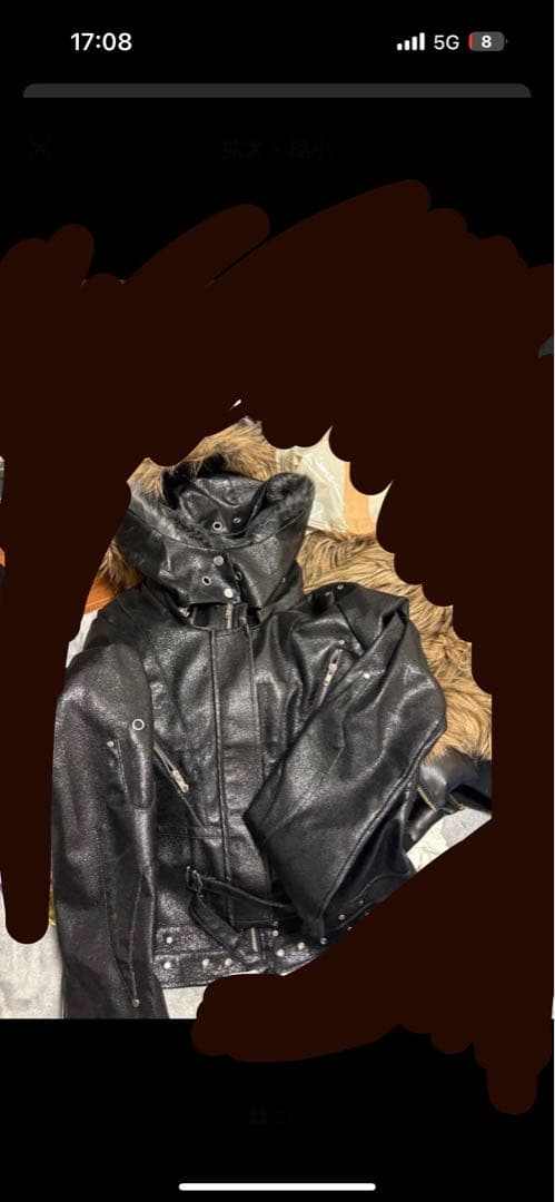 cozy worldwide leather jacket 初期モデル　ラメ